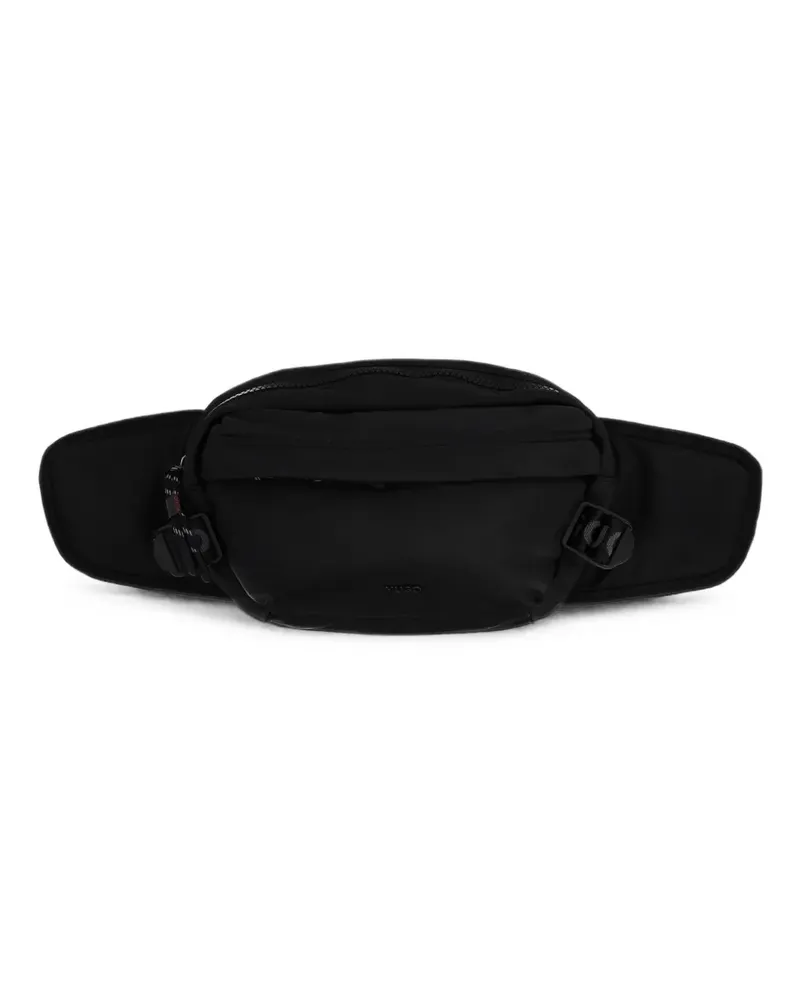HUGO BOSS logo-patch zip-fastening belt bag - Schwarz Schwarz