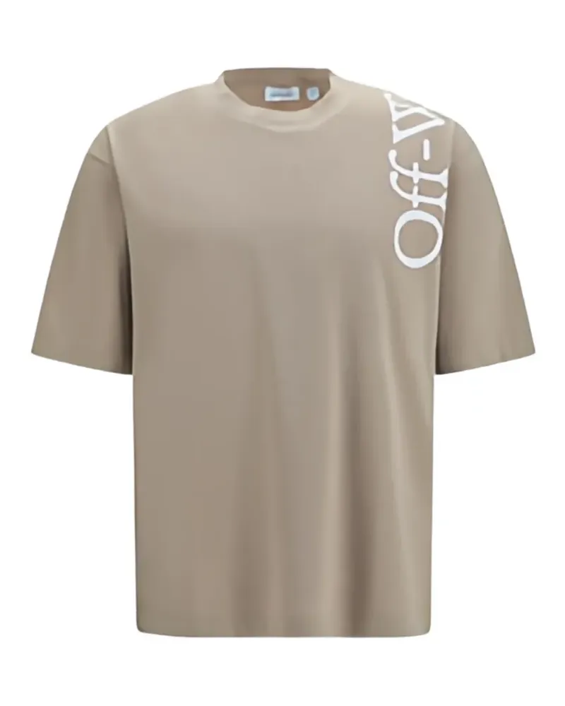 OFF-WHITE Vertical Bookish T-Shirt mit Logo - Nude Nude