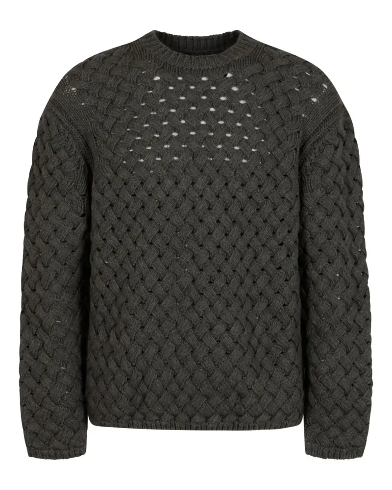 C.P. Company Pullover mit Lochstrickmuster - Grau Grau