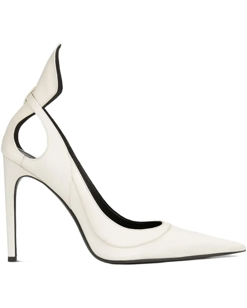 Nina Ricci Pumps aus Satin mit Cut-Out - Nude Nude