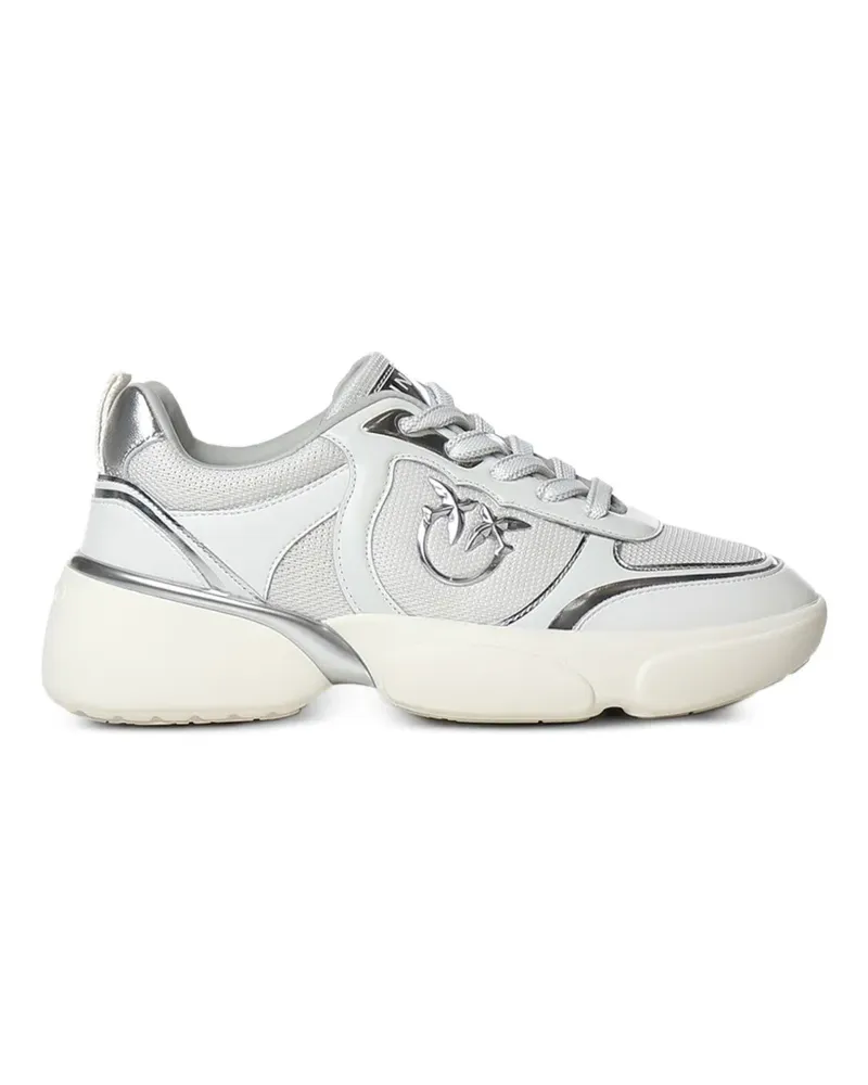 Pinko logo-plaque panelled sneakers - Weiß Weiß