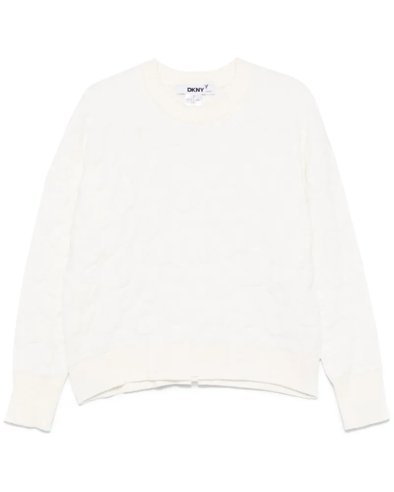 DKNY Chenille-Pullover mit Animal-Print - Nude Nude