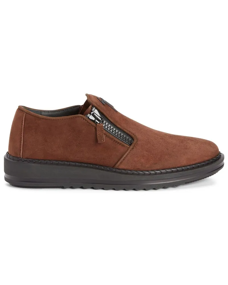 Giuseppe Zanotti Cooper Loafer mit Logo-Schild - Braun Braun