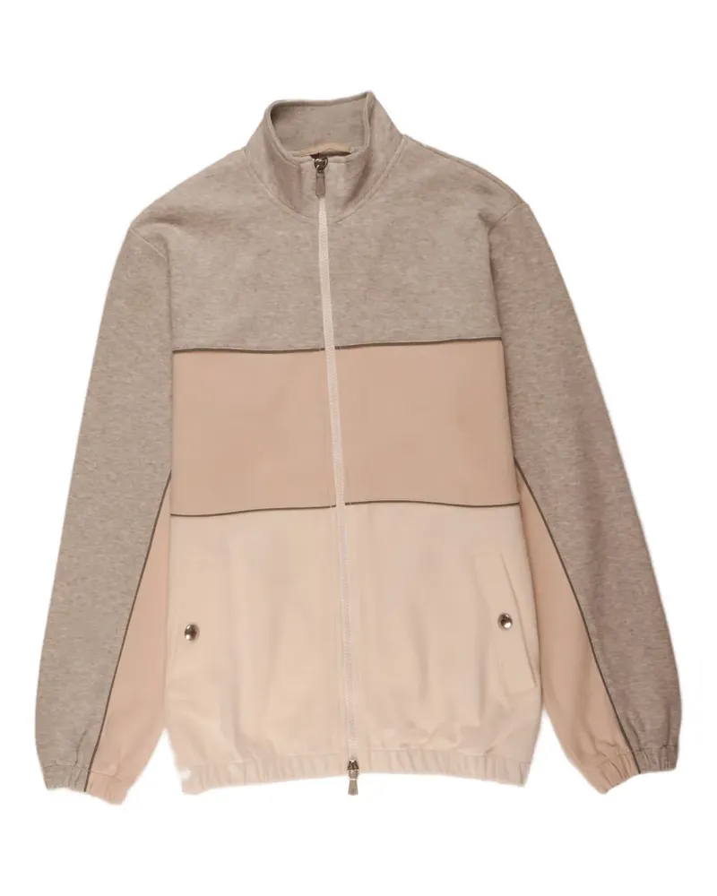 Eleventy panelled zip sweater - Nude Nude