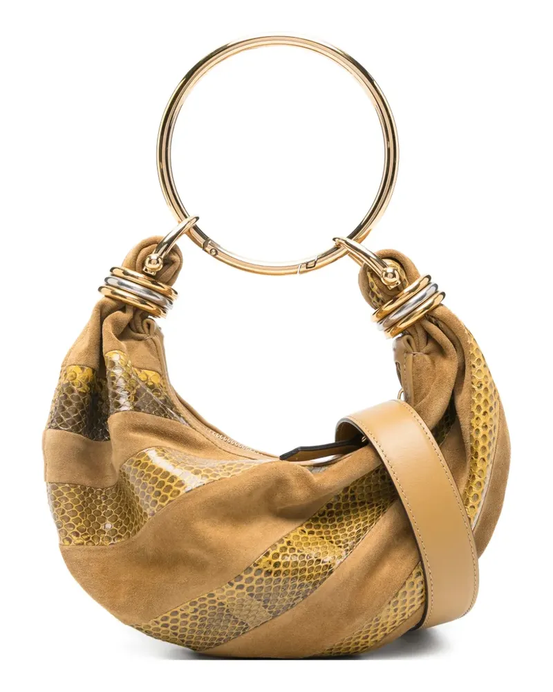 Chloé Mini Clutch mit Schlangen-Effekt - Braun Braun