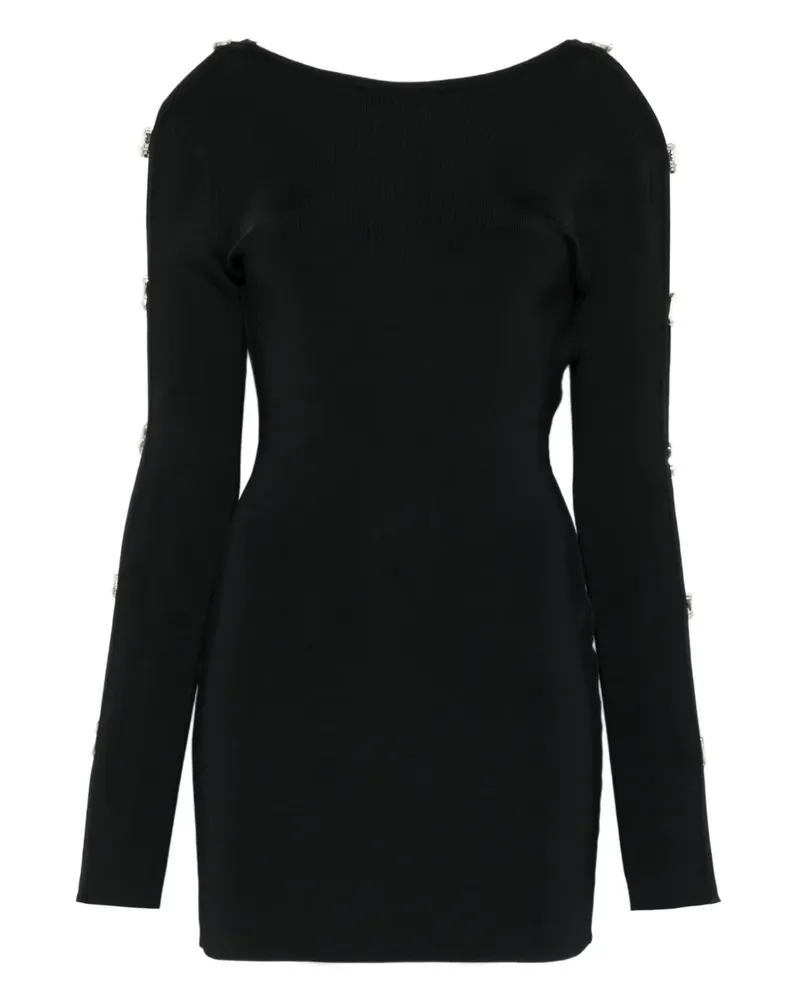 David Koma cut-out long-sleeve mini dress - Schwarz Schwarz