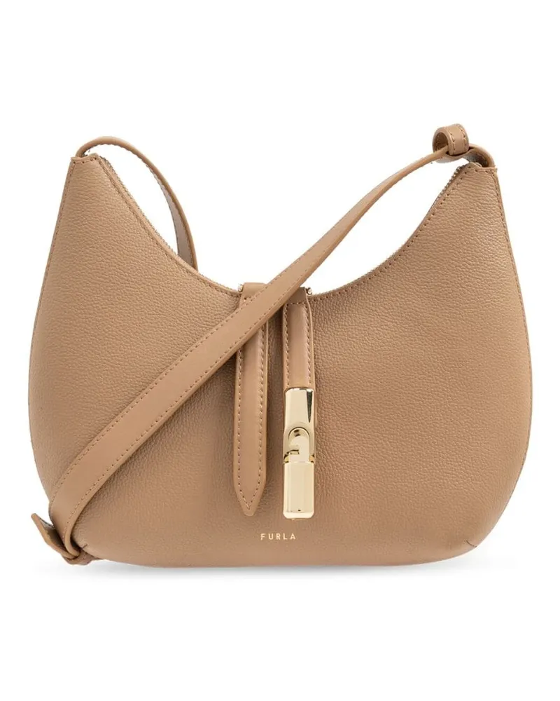 Furla Goccia Schultertasche - Braun Braun