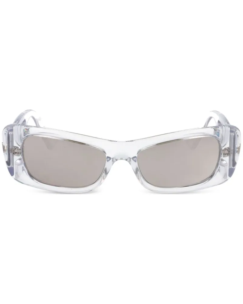 Versace Sonnenbrille mit eckigem Gestell - Nude Nude