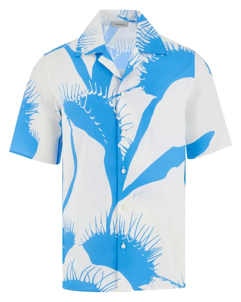 Ferragamo Hemd mit Venus-Print - Weiß Weiß