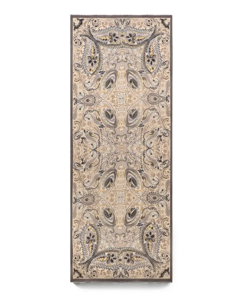 Etro Paisley-print fringed scarf - Nude Nude