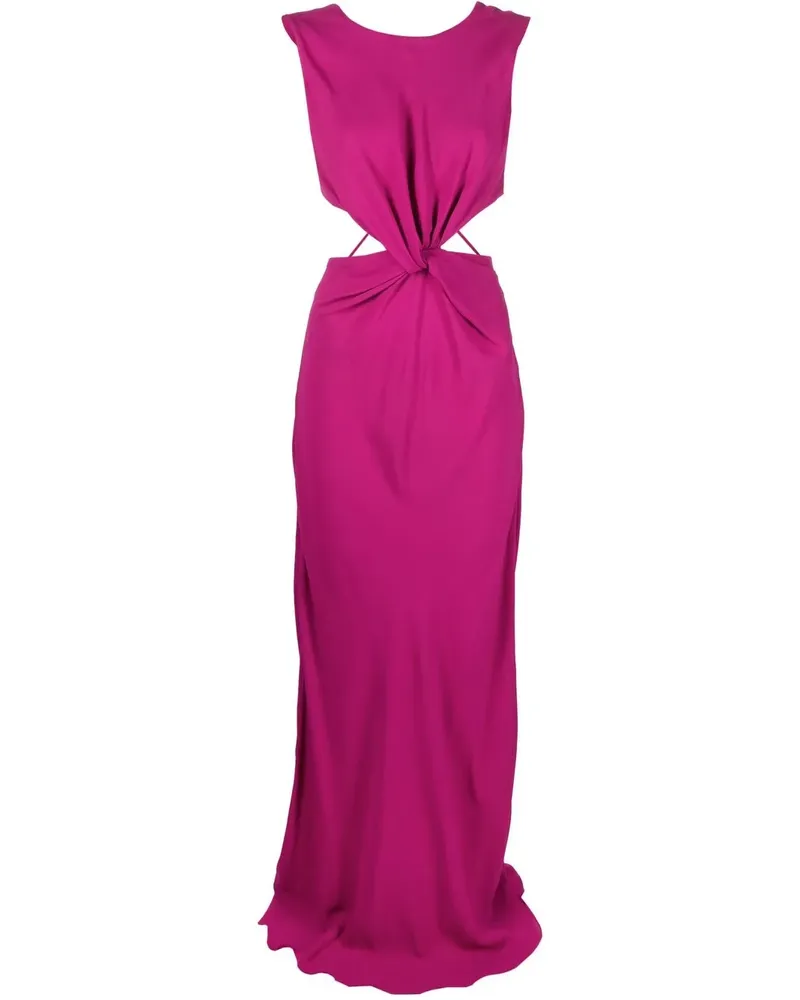 Alberta Ferretti Gerafftes Abendkleid - Rosa Rosa