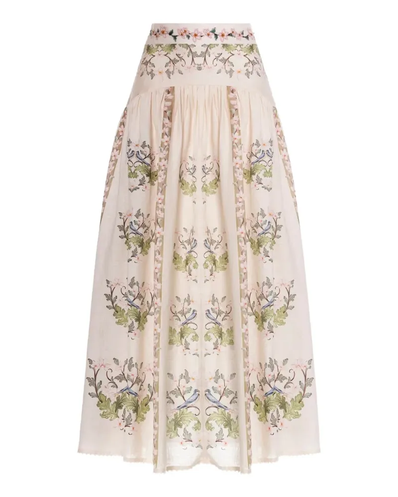 AGUA BENDITA Curua Anhelo high-waisted maxi skirt - Weiß Weiß