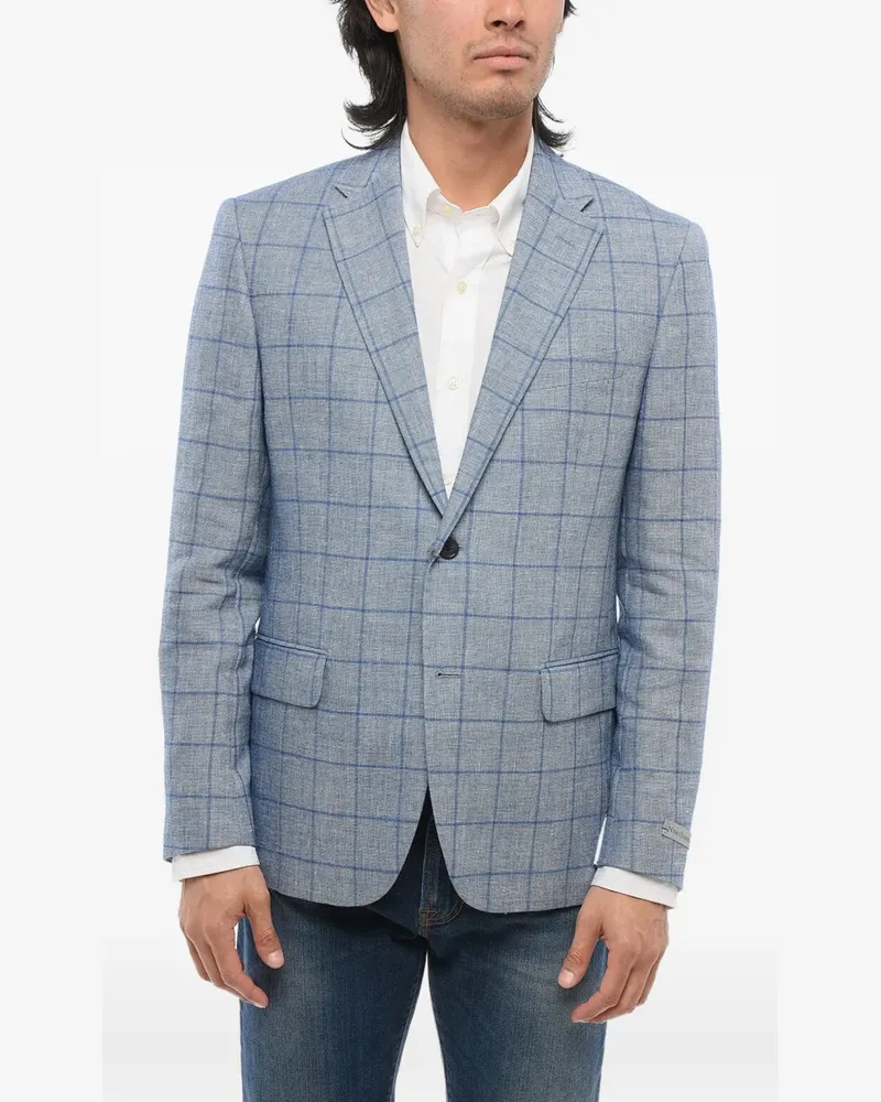 Corneliani Kariertes Sakko - Blau Blau