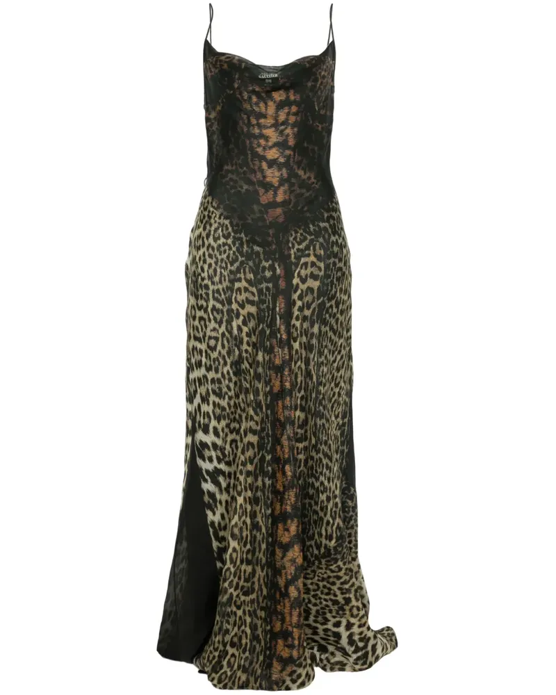 Jean Paul Gaultier Maxikleid mit Leoparden-Print - Nude Nude
