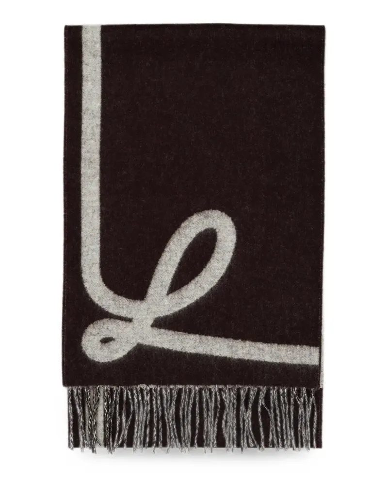 Loewe Schal mit Fransensaum - Braun Braun
