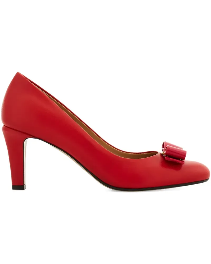 Ferragamo Pumps mit Vara-Schleife 70mm - Rot Rot