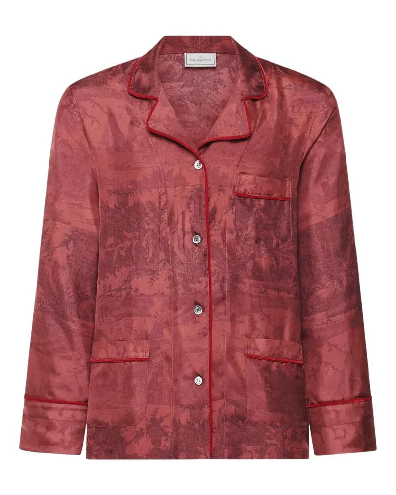 Pierre-Louis Mascia printed piped-trim shirt - Rosa Rosa