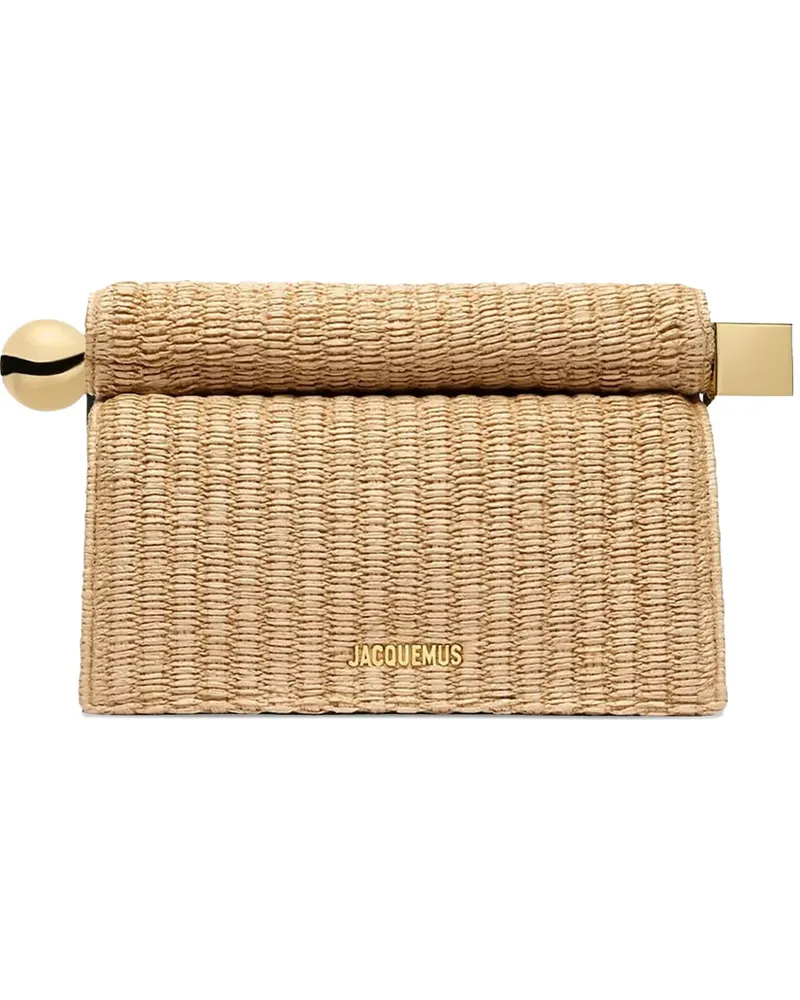 Jacquemus Round Carré clutch - Nude Nude