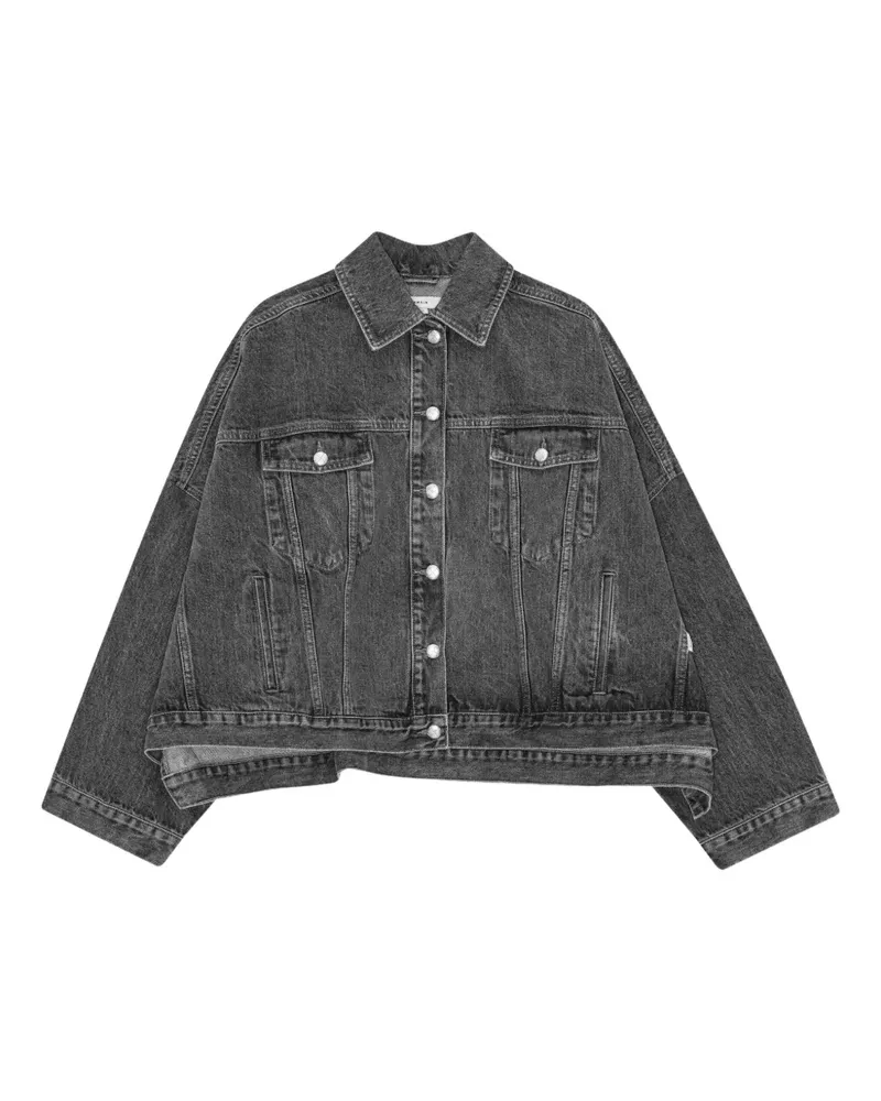 REMAIN Jeansjacke mit drapiertem Rücken - Grau Grau