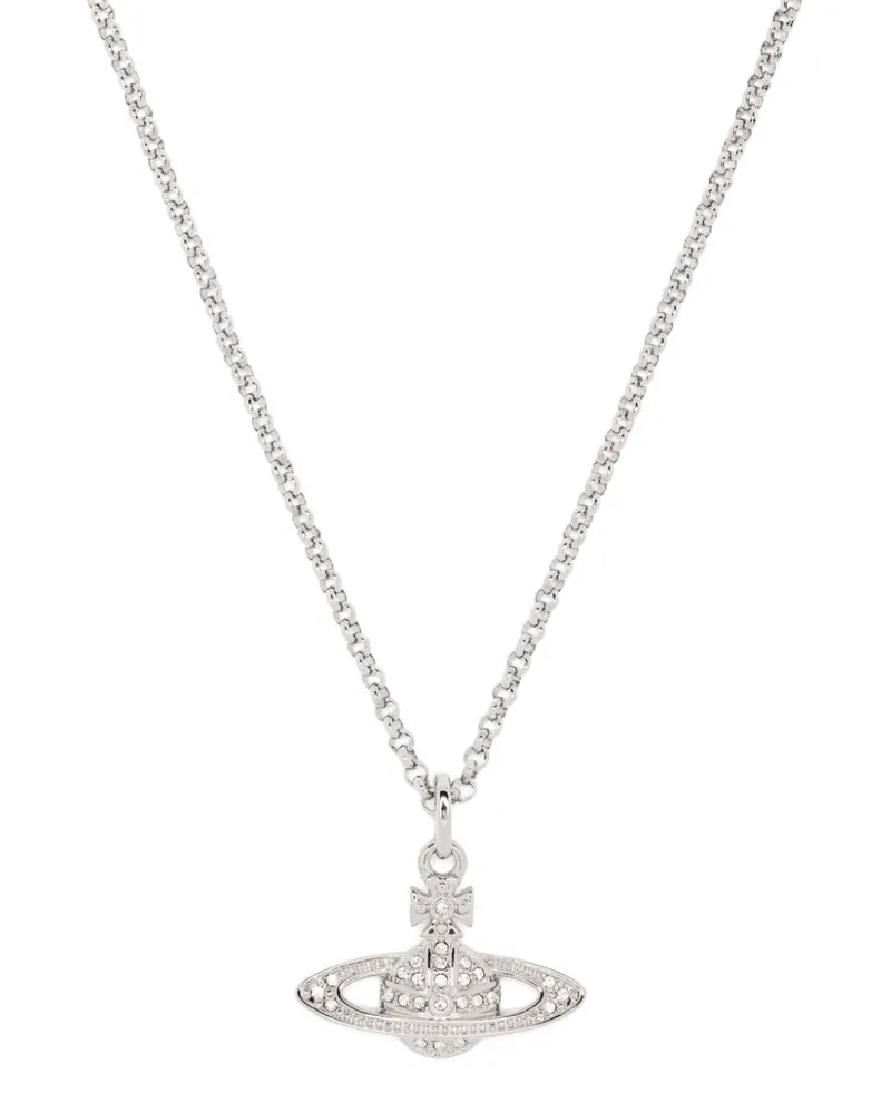 Vivienne Westwood Mini Bas Relief Orb Halskette - Silber Silber