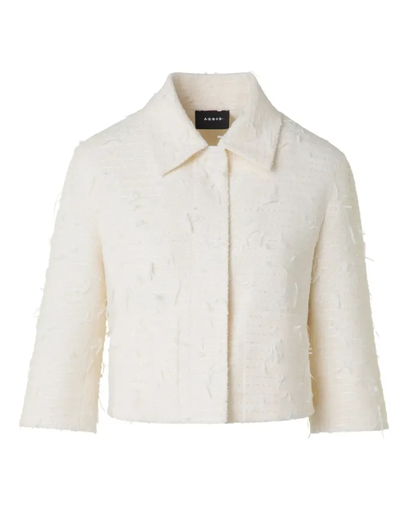 Akris Ausgefranste Jacke - Weiß Weiß