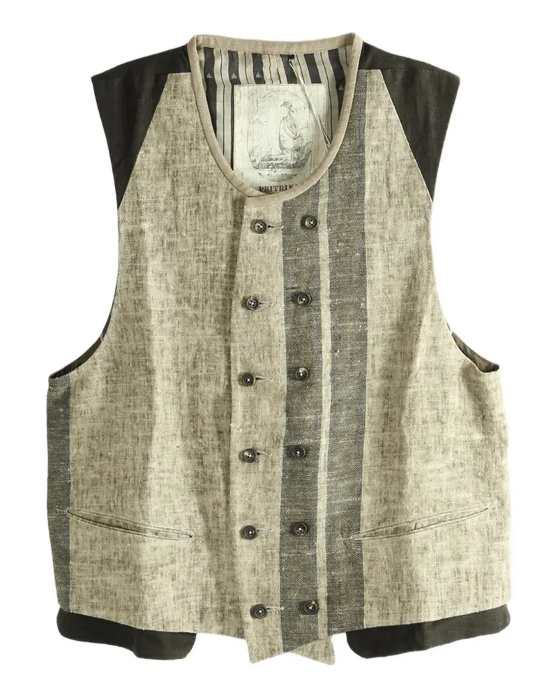 Ziggy Chen two-tone waistcoat - Schwarz Schwarz
