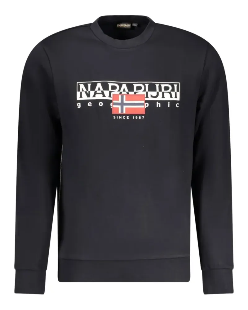 Napapijri logo-print cotton sweatshirt - Schwarz Schwarz