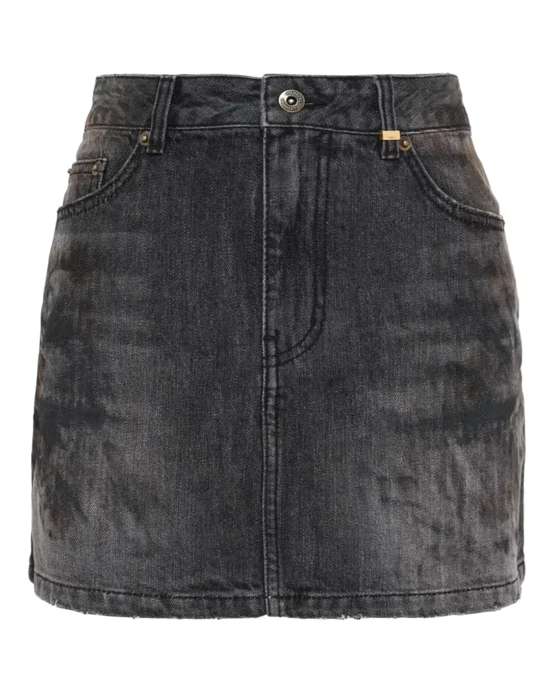 WE 11 DONE Ausgeblichener Jeans-Minirock - Grau Grau
