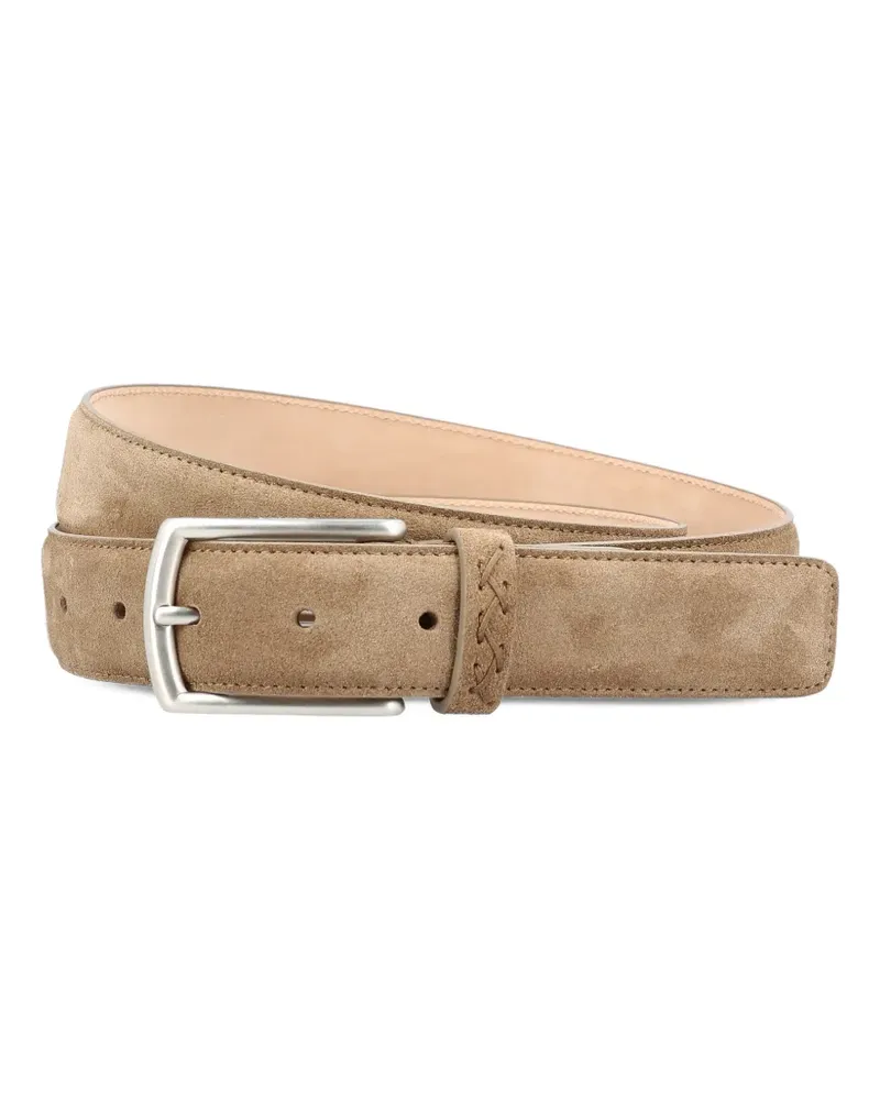 Ermenegildo Zegna woven leather belt - Nude Nude