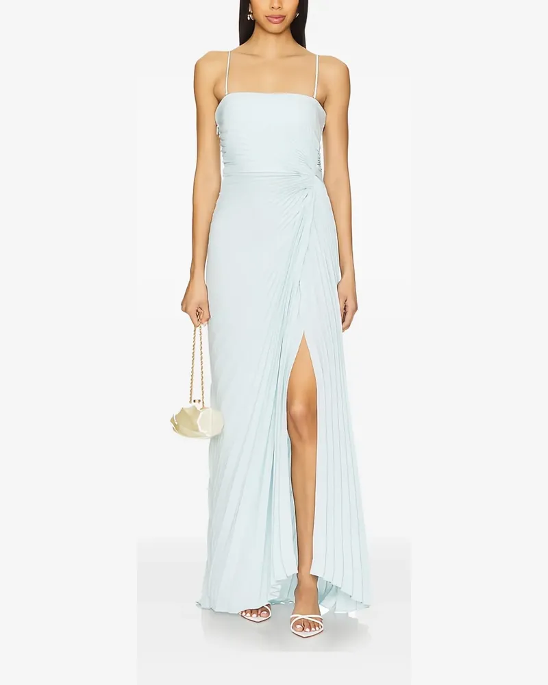 A.L.C. Layla pleated knot maxi dress - Blau Blau