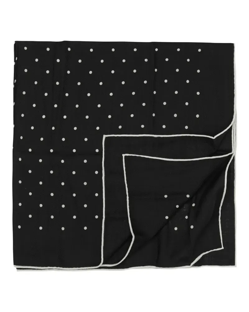 Destin polka-dot wool scarf - Schwarz Schwarz