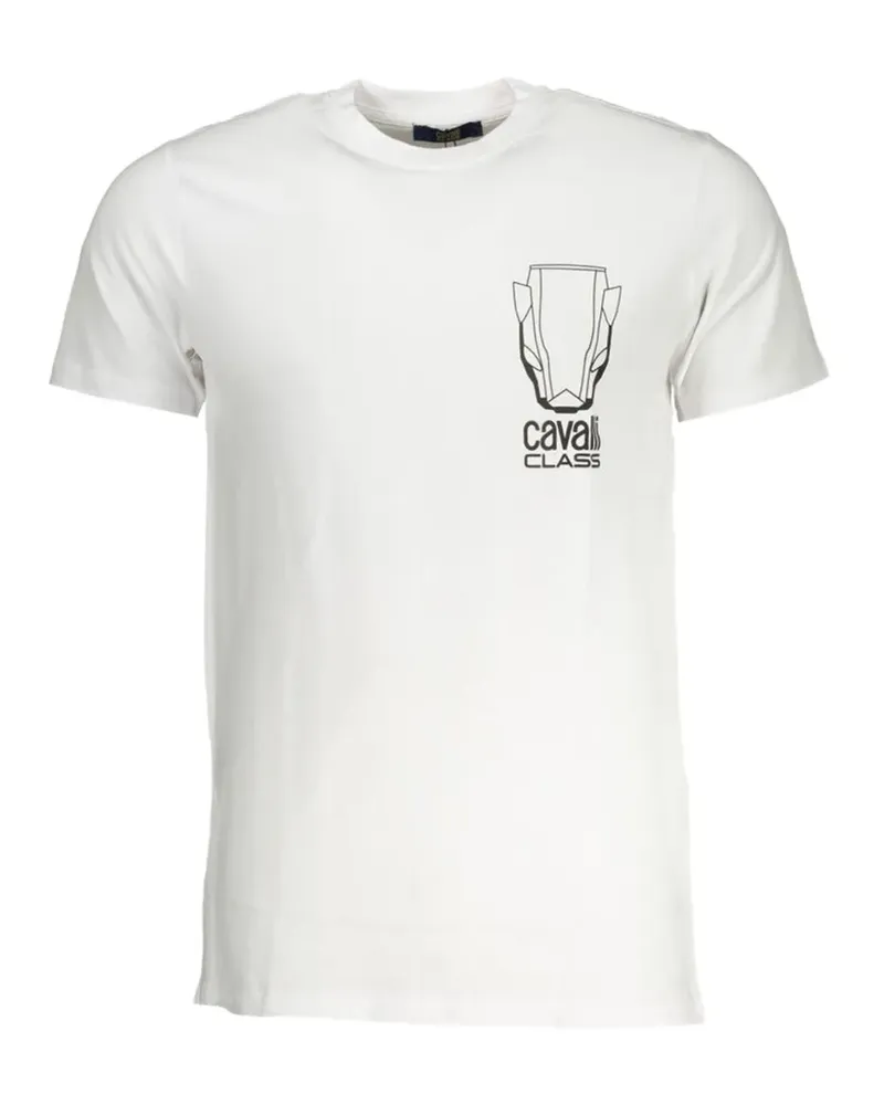 Roberto Cavalli printed crew-neck T-Shirt - Weiß Weiß