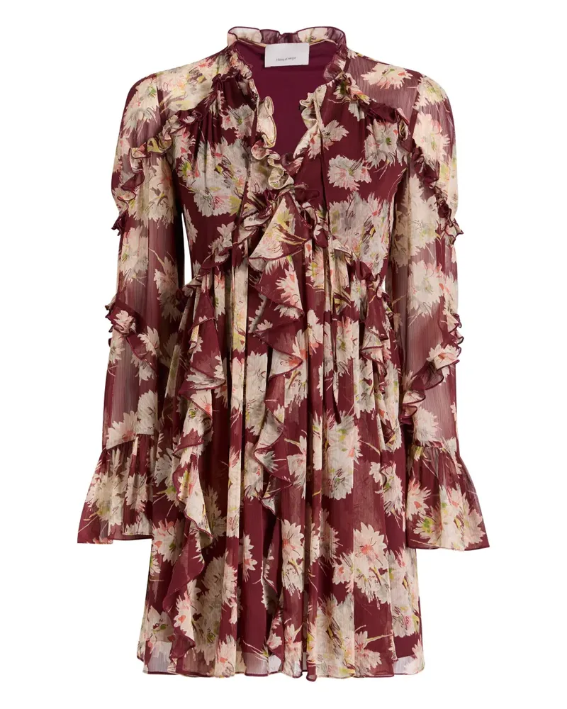 Cinq à Sept Mae Bouquet Albani Minikleid - Rot Rot