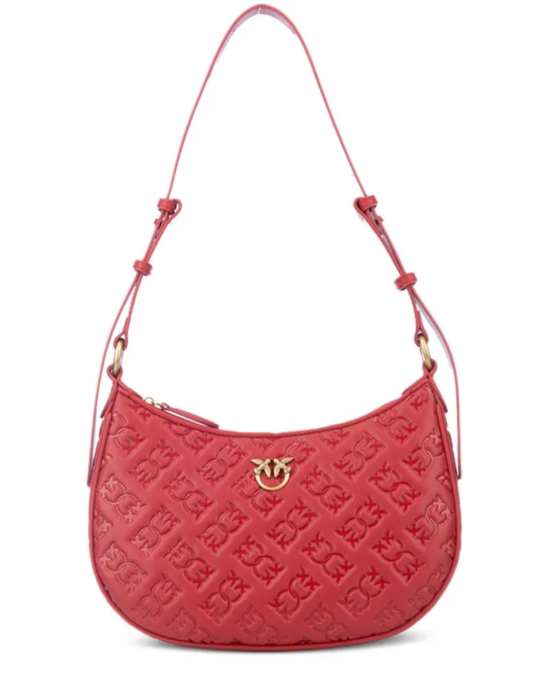 Pinko Schultertasche mit Monogrammmuster - Rot Rot