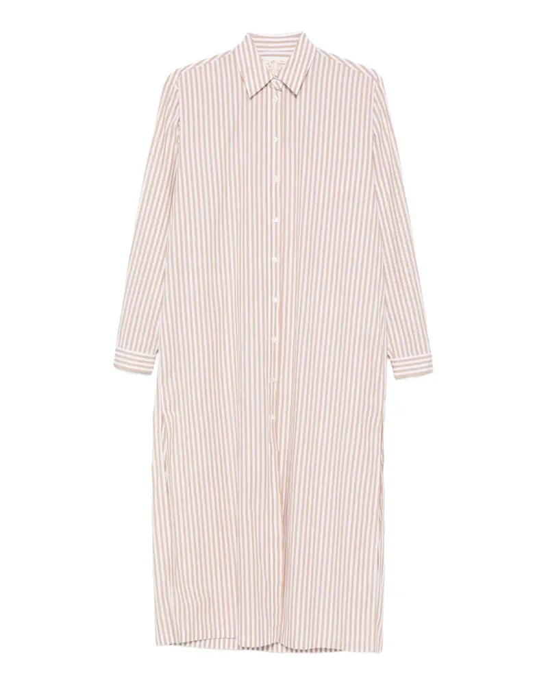 MC2 Saint Barth Adeline striped midi dress - Nude Nude