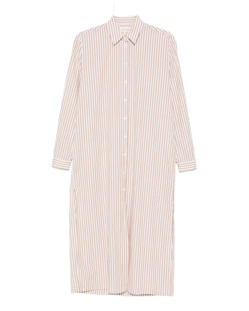 MC2 Saint Barth Adeline striped midi dress - Nude Nude