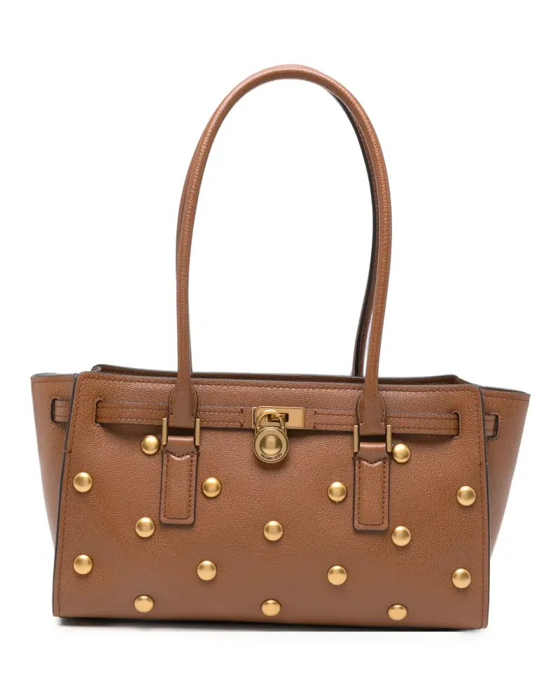 Michael Kors Schultertasche mit Nieten - Braun Braun