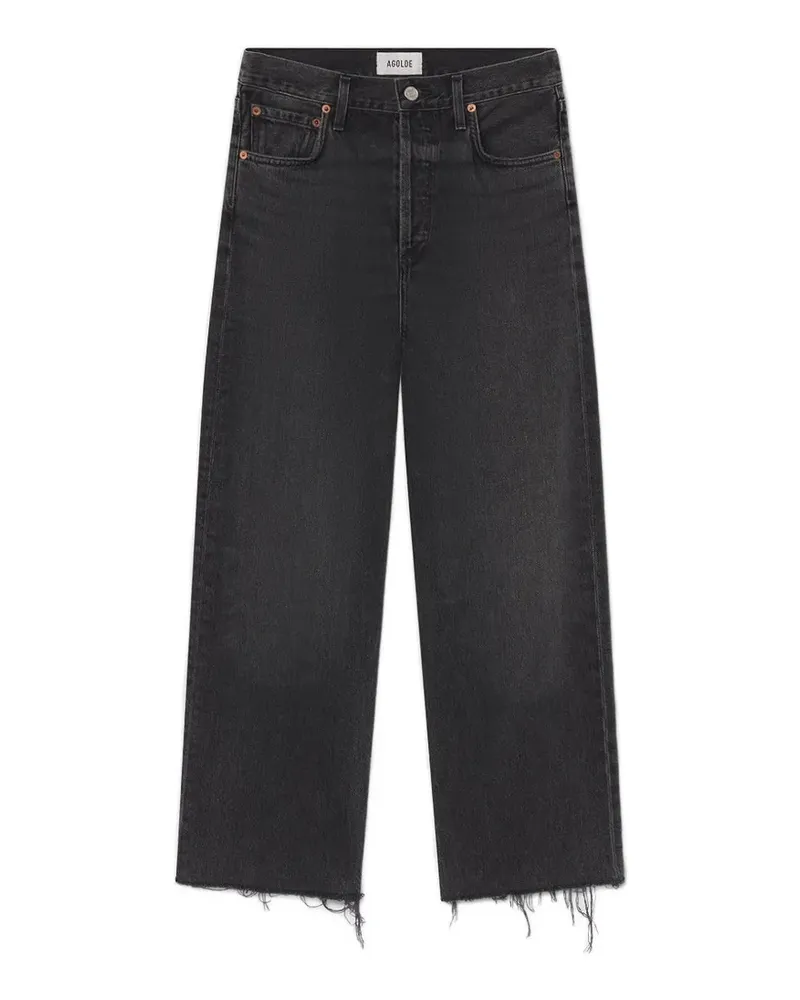 AGOLDE frayed-hem jeans - Schwarz Schwarz