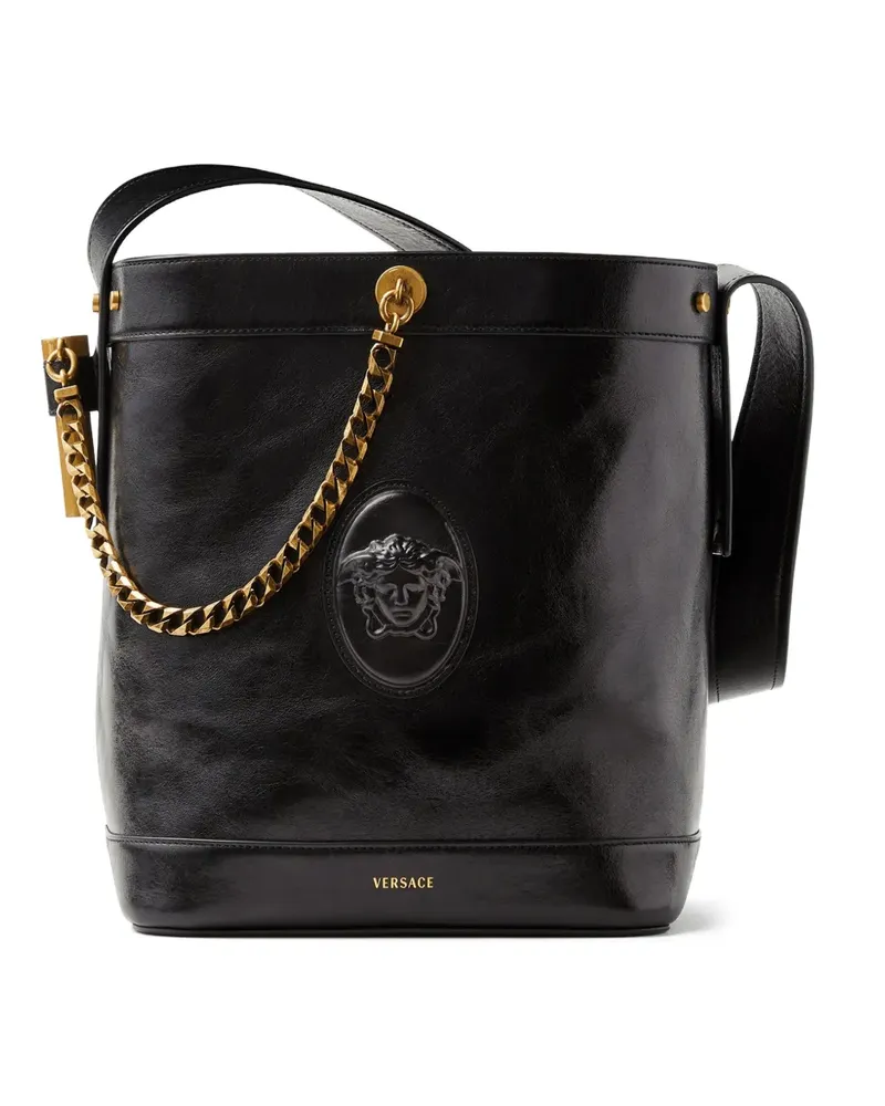 Versace Kleine Pivot Beuteltasche - Schwarz Schwarz