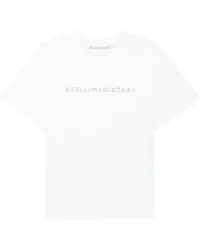 Stella McCartney T-Shirt mit Kristallen Weiß