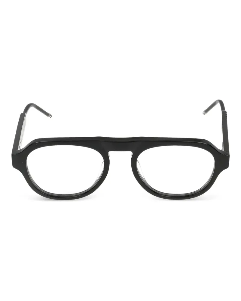 Thom Browne geometric-frame glasses - Schwarz Schwarz