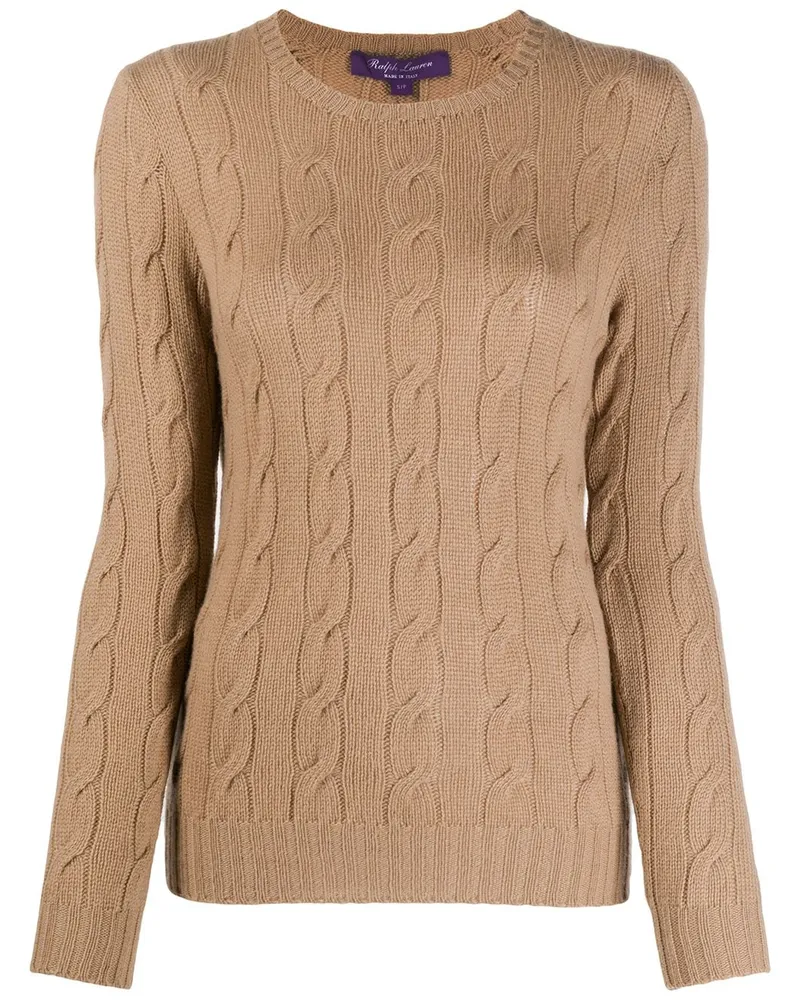 Ralph Lauren Kaschmirpullover mit Zopfmuster - Nude Nude