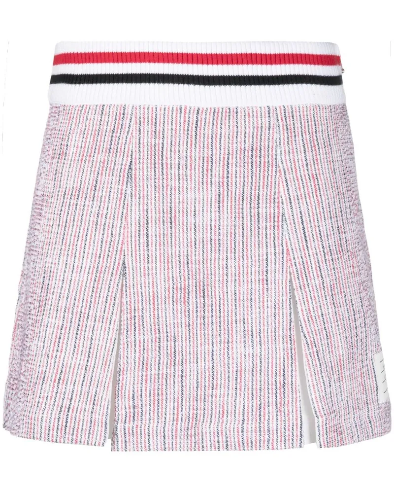 Thom Browne Klassischer Seersucker-Faltenrock - Weiß Weiß