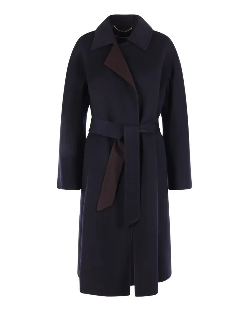 Kiton belted cashmere coat - Blau Blau