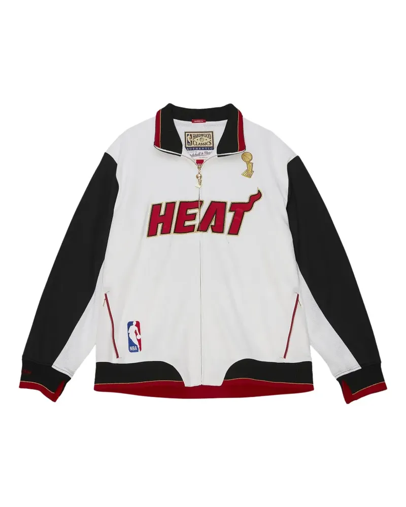 Mitchell & Ness x NBA Miami Heat Championship Jacke - Weiß Weiß