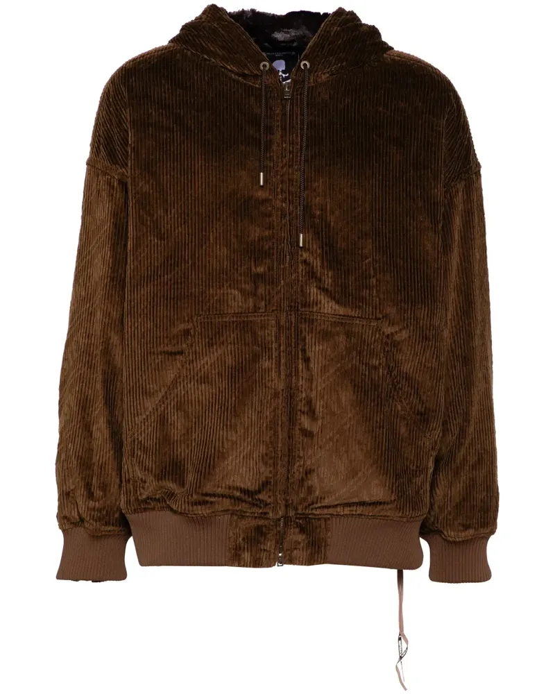 Mastermind World Kapuzenjacke aus Cord - Braun Braun