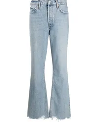 AGOLDE Halbhohe Bootcut-Jeans Blau