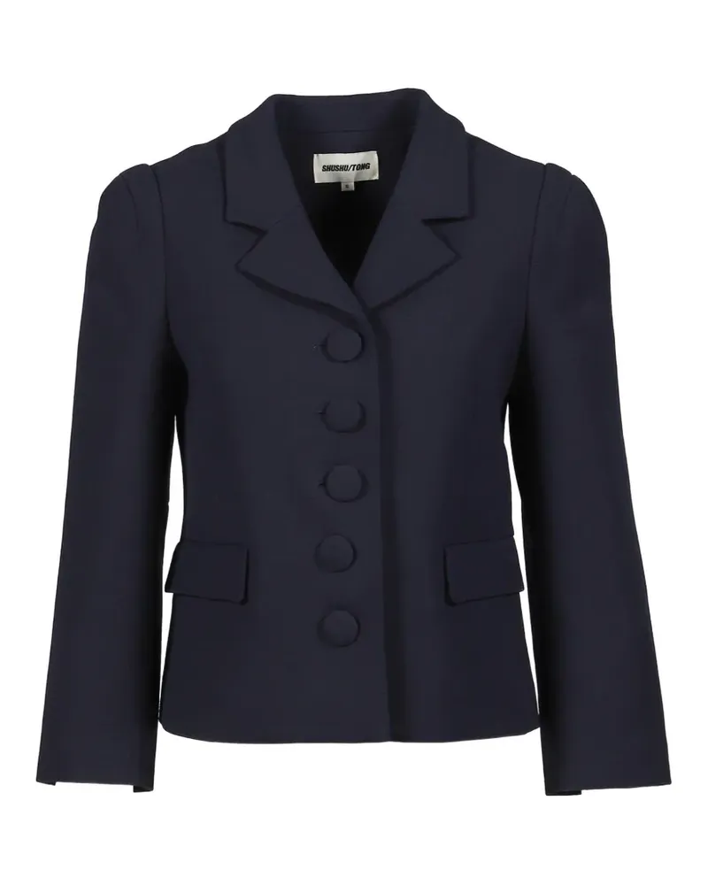 SHUSHU/TONG Blazer mit fallendem Revers - Blau Blau