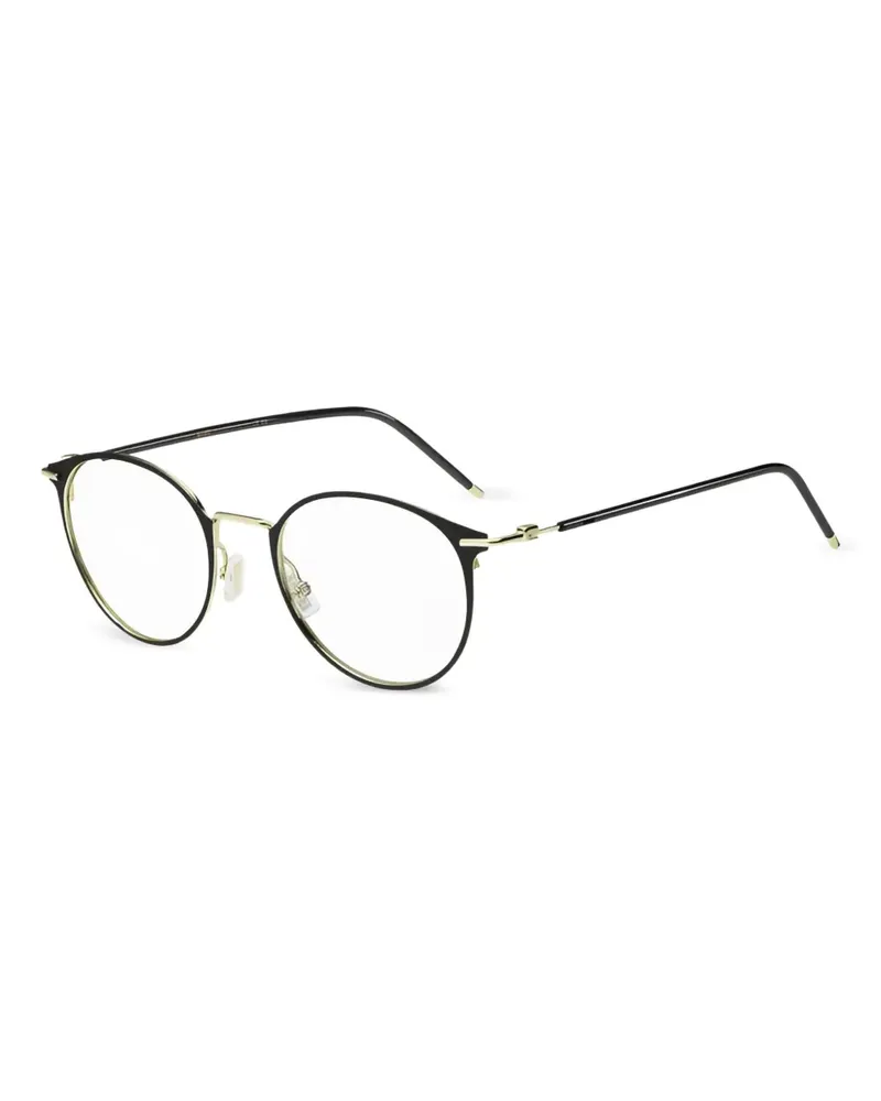 HUGO BOSS Brille mit rundem Gestell - Schwarz Schwarz