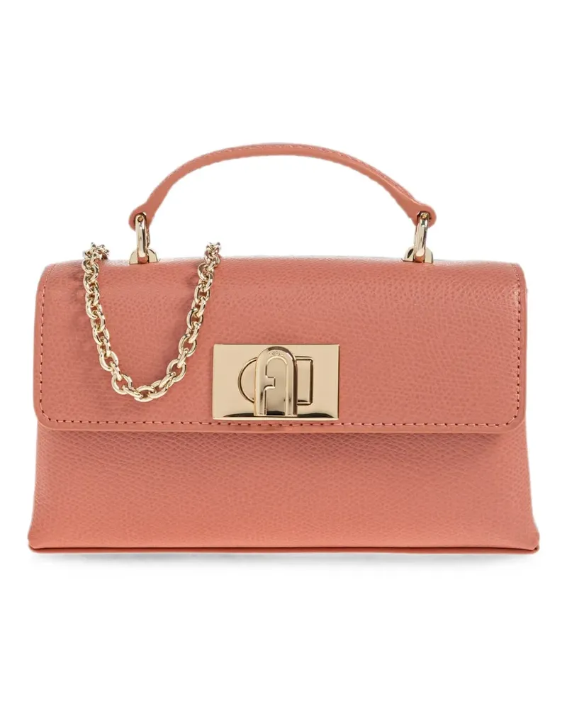 Furla logo-plaque leather mini bag - Rosa Rosa